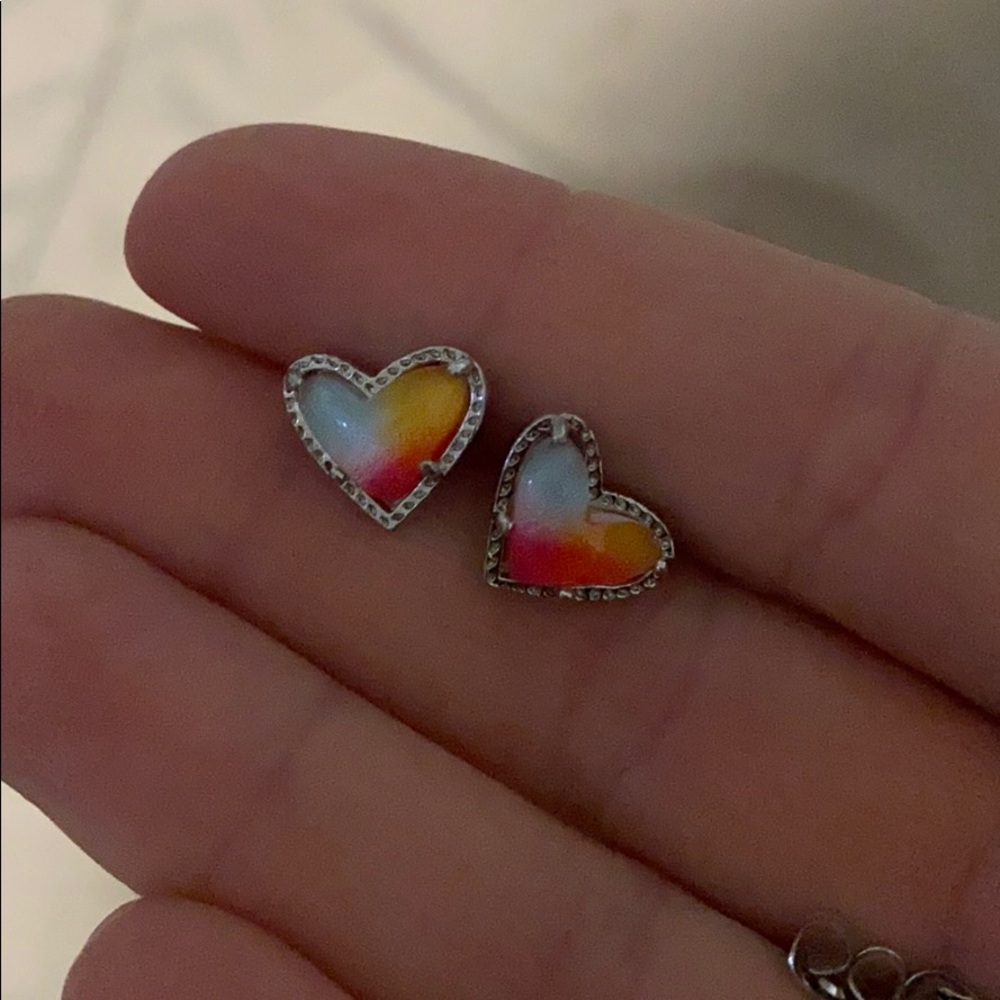 Watercolor illusion earrings